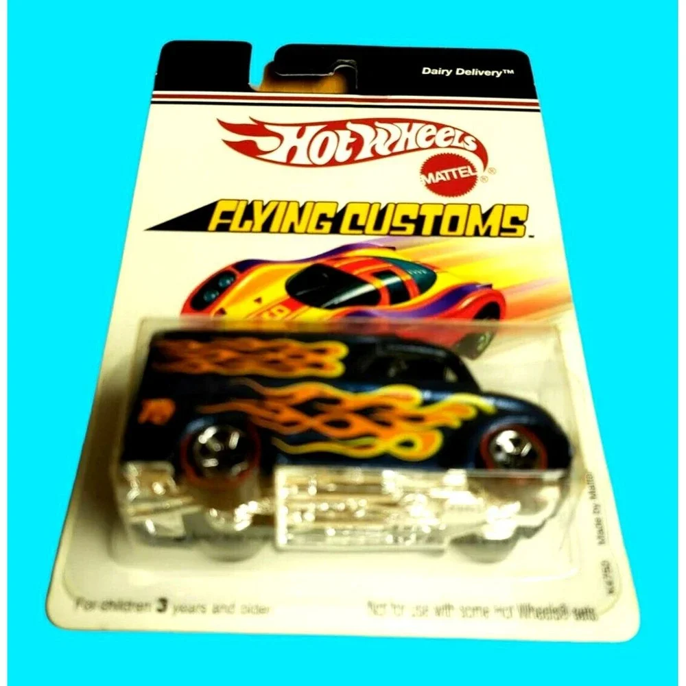 2006 Hot Wheels Flying Customs Dairy Delivery Blue Diecast MOC 1:64 #K4750